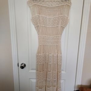 Callahan Crochet Maxi Cream Dress